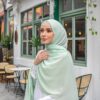 Pastel Mint Green Chiffon Hijab