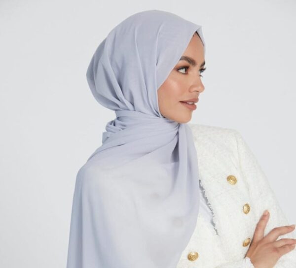 Icy Blue Chiffon Hijab