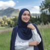 Navy Blue Chiffon Hijab