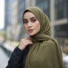 Olive Green Chiffon Hijab