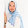 Serene Sky Blue Chiffon Hijab